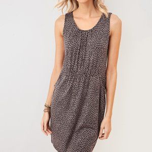 Garnet Hill Brown Animal Print Sheath Dress Size XS